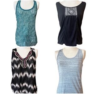 Maurices Medium Tank Top Lot Casual Layering Summer Beaded Workout Embroidered